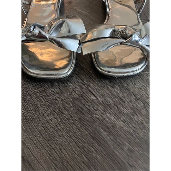 Zara silver metallic Girl sandals size 33 /1.5 US - Picture 4 of 8